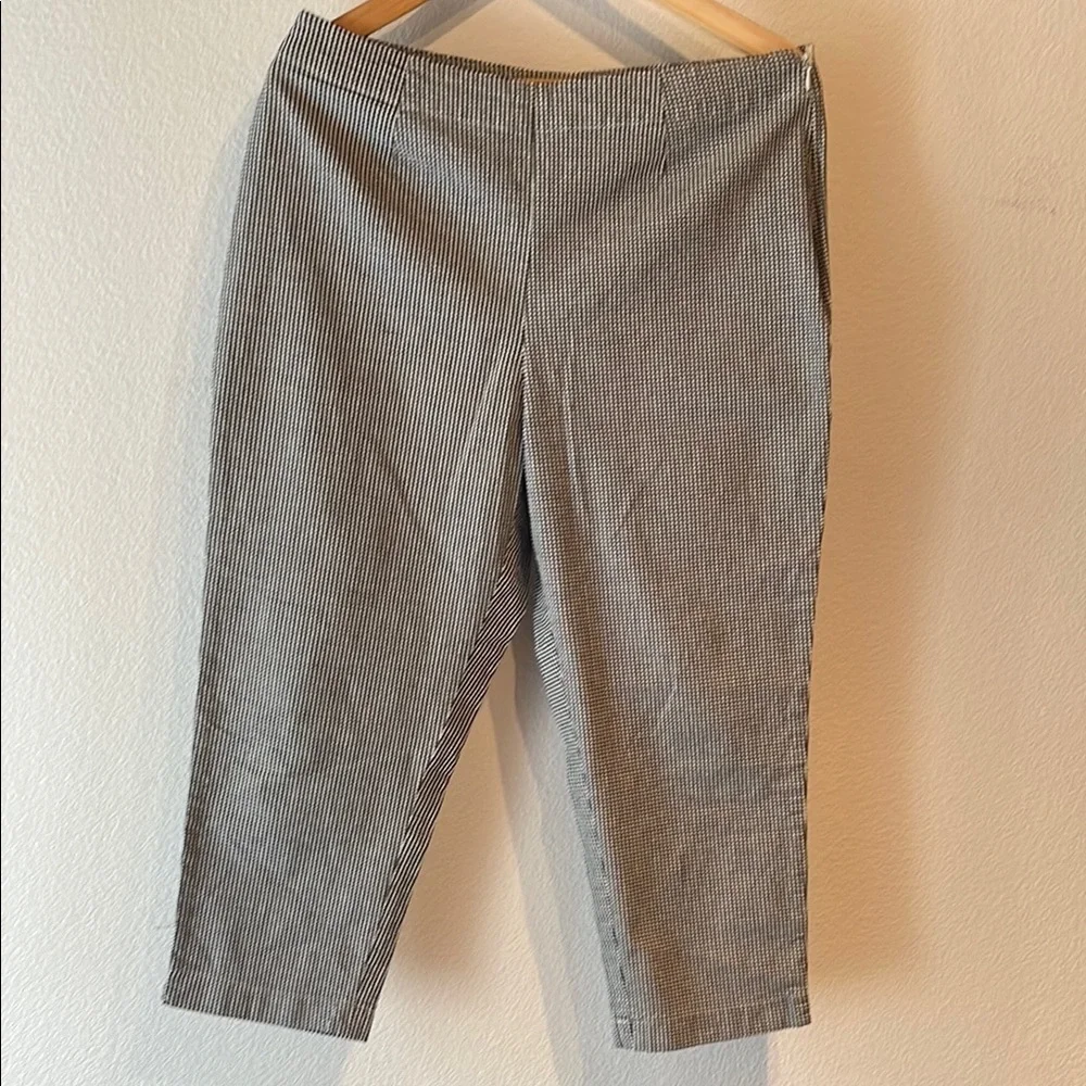 Harris Wallace Gingham Capri Pants, Black/White. Lightweight breathable Size 14 - Picture 1 of 10